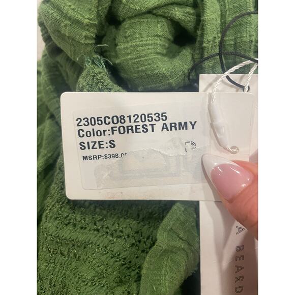 NWT Veronica Beard McKinney dress forest army green size small - Picture 9 of 14